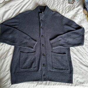 Men’s Oscar de la Renta Cardigan - Navy Grey - Medium